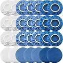 Tallew 40 Pcs 9-10 Inches Buffer Bonnets Waxers Bonnet Set Microfiber Car Polisher Bonnet Pads Buffing Pad Cover for Orbital Buffer Polisher, 3 Colors