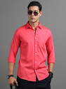 tallwalker Men Solid Casual Red Shirt