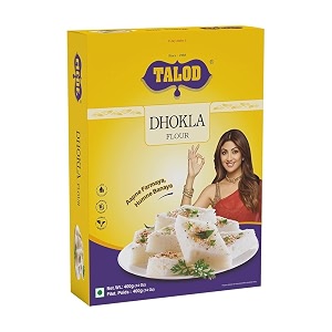 talod instant dhokla mix flour  ready-to-make soft amp spongy gujarati dhokla  100 natural no added preservatives  easy mix amp quick cook  vegetarian traditional breakfast amp snack premix pack of 4 x 400 g
