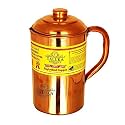 Taluka (4.2" x 8.8" Inches) Pure Copper Jug for Water Drinking Pitcher || 1500 ml Water Storage Serving Home Hotel Tableware Drinkware
