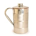 Taluka Handmade Copper Silver Touch Stainless Steel Jug, 2000 Ml Water Jug, Silver, Pack of 1, 2000 ML