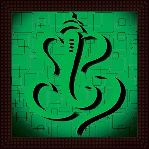 tamatina 39ganesh religious39 wooden texture framed painting - size 12 inch x 12 inch 30x30 cms