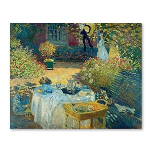 tamatina claud monet art canvas paintings  the lunch  impressionism art  famous art paintings for home dcorsize - 13x11 inchest95
