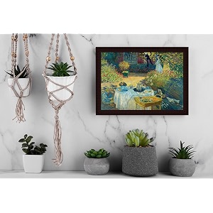 tamatina claud monet art framed canvas paintingthe lunchsize-155x115 inchest99
