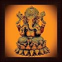 Tamatina HD Quality Ganesha Framed Painting | Wooden Texture Frame - Import Quality UV Paper Paintings for Living Room, Diwali,Gifts - Size 12 inch x 12 inch (30x30 Cms)