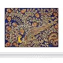Tamatina Kalamkari Art Canvas Painting | The Golden Peacock | Traditional Art painting for Home décor|Size - 24X18 Inches.j127