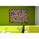 Tamatina Kalamkari Art Canvas Painting|The Golden Peacock |Size-13X10 Inches.j126