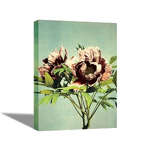 tamatina oriental art framed canvas gallery wrap framed paintings  japanese art vintage flower  home decorative gift item  frame size - 24x18 inchesu71