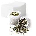 TamBee 100 Pack Disposable Tea Filter Bags Empty Muslin Drawstring Seal Filter Tea Bags Drawstring Herb Loose Tea Bag Tea Filter Pouches Empty Tea Bags (1.97"X2.76" / 5cm X 7cm)