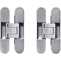 TamBee 6 Inch Outswing Hidden Door Hinges, 180 Degree, 3-Way Adjustable Concealed Butt Hinge, Invisible Hardware for Secret Room &amp; Hidden Bookcase Bookshelf - 2 Pack
