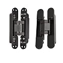 TamBee 6inch Hidden Door Hinges Invisible Hinges Concealed Hinge Zinc Alloy 180 Degree 3 Way Adjustable Butt Hinge 6 x 2.5 x 1 inch Black for Secret Room &amp; Hidden Bookcase Bookshelf (2 Pack)