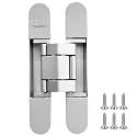 TamBee 7 Inch Hidden Door Hinges Secret Door Hinges, 180 Degree, Outswing Concealed Hinge 3-Way Adjustable, for Secret Room &amp; Hidden Bookcase Bookshelf (1 Hinge)