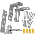 Tambee Saloon Door Hinges, Heavy Duty 304 Stainless Steel Double Swing Action Hinge Self Closing for Bar Cafe Patio Doors Silver 1 Pack Swing Hinge Patio &amp; Interior Swing Doors