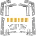 Tambee Saloon Door Hinges, Heavy Duty 304 Stainless Steel Double Swing Action Hinge Self Closing Silver 2 Pack Swing Hinge Silver Hardware for Bar, Cafe, Patio &amp; Interior Swing Doors