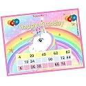 Happy Birthday Unicorn Theme Bingo Housie tambola Tickets (Printed on Hard Sheet, Big Size Tickets, 24 Cards)