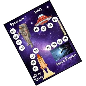 interstellar adventures space theme tambola tickets bingo housie lotto printed on hard sheet big size tickets 96 cards