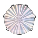 Tambourine 8 inch Radiant Hand Held Drum with Double Row Jingles
