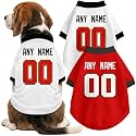 Tampa Bay Dog Clothes Jersey Style Custom Pet T Shirt with Personalized Name Number for Small Medium Large Dogs