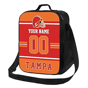 tampa lunch box lunch bag custom any name and number adjustable strap sport insulated lunch bags personalized gifts for men women
