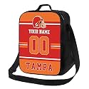 Tampa Lunch Box Lunch Bag Custom Any Name and Number Adjustable Strap Sport Insulated Lunch Bags Personalized Gifts for Men Women