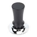 Tamper Hand Tamper, Stainless Steel Stainless Steel Espresso Tamper with Comfortable Grip for Coffee Machine Accessories (Black Flat Bottom)