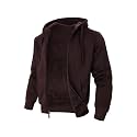 TanBridge Sherpa Fleece Lined Hoodie Big and Tall Plaid Flannel Jacket Winter Coats for Men Zip Up Winter Warm Sweatshirts