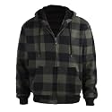 TanBridge Sherpa Fleece Lined Hoodie Big and Tall Plaid Flannel Jacket Winter Coats for Men Zip Up Winter Warm Sweatshirts
