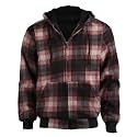 TanBridge Sherpa Fleece Lined Hoodie Big and Tall Plaid Flannel Jacket Winter Coats for Men Zip Up Winter Warm Sweatshirts