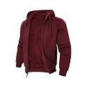 TanBridge Sherpa Fleece Lined Hoodie Big and Tall Plaid Flannel Jacket Winter Coats for Men Zip Up Winter Warm Sweatshirts