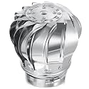 Tandefio 1 Pcs Turbine Roof Vent, 4 In/110mm Stainless Steel 201