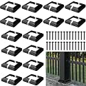 Tandefio 16 Pcs 4x4" Metal Post Skirt with Screw, Split Style Base Cover