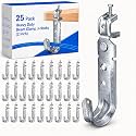 Tandefio 25 Pack Cable Support J Hook with Beam Clamp, 2 Inch