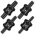Tandefio 4 Pcs 1/4''-1/2'' Fuel Non Check Valve Aluminium for Oil, Black