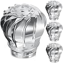 Tandefio 4 Pcs Turbine Roof Vent, 4 In/110mm Stainless Steel 201