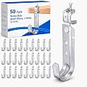 Tandefio 50 Pack Cable Support J Hook with Beam Clamp, 2 Inch