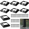 Tandefio 8 Pcs 6x6" Metal Post Skirt with Screw, Split Style Base Cover