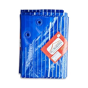 ecoraksha lining premium multilayer eco-friendly tarpaulin sheet waterproof tirpal heavy duty 24x12 ft poly tadpatri - multipurpose 100 microns plastic cover tharpai thadika tarp blue