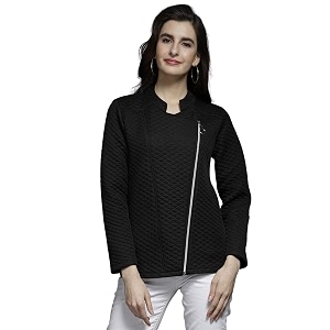 Tandul Black Full Sleeve Solid Jacket for