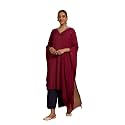 Taneira Women Viscose Embroidered Maroon Kurta Set