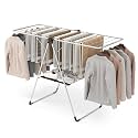 Tangkula 2-Level Collapsible Clothes Drying Rack w/Height-Adjustable Wings