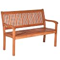 Tangkula Outdoor Garden Bench, 50" Solid Wood Patio Park Bench, Natural