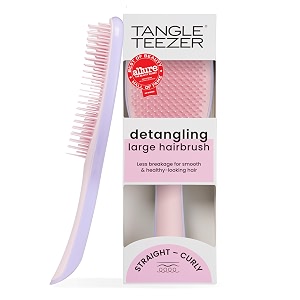 tangle teezer  the large wet detangler hairbrush for wet amp dry hair  long thick curly textured hair  eliminates knots amp reduces breakage  bubblegum pink