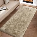 Tangsoo 2x6 Beige Fluffy Faux Fur Runner