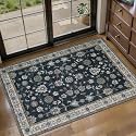 Tangsoo Black 2x3 Washable Rugs for Entryway