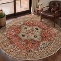 Tangsoo Boho Round Rug 4ft Washable Non