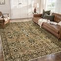 Tangsoo Brown 4x6 Washable Area Rugs for