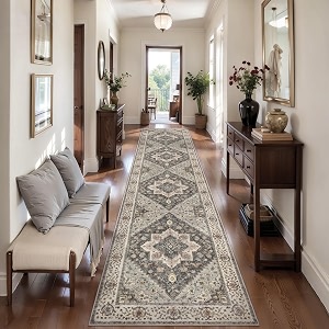 Tangsoo Farmhouse 2.6x12 Hallway Runner Rugs Washable