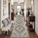 Tangsoo Farmhouse 2.6x12 Hallway Runner Rugs Washable