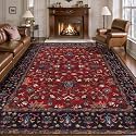 Tangsoo Red 6x9 Washable Area Rugs for