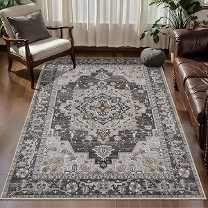 Tangsoo Vintage 3x5 Washable Rugs Non Slip